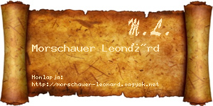 Morschauer Leonárd névjegykártya